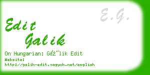 edit galik business card